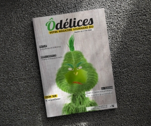 Couverture Odélices Grinch sur magazine
